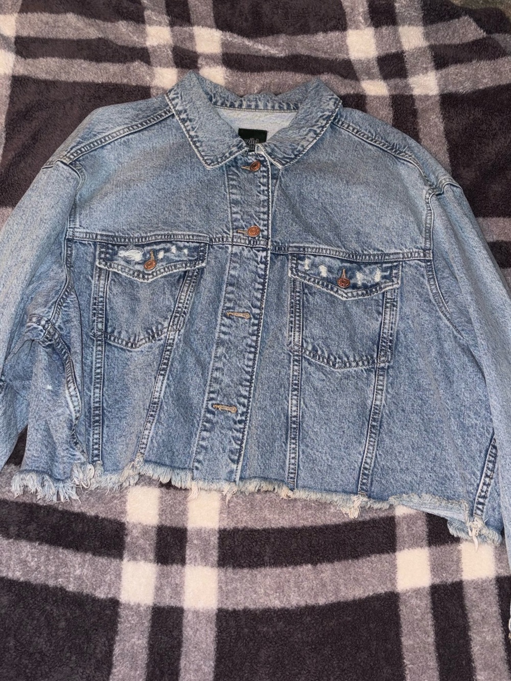 wild fable Light Blue Washed Denim Jacket